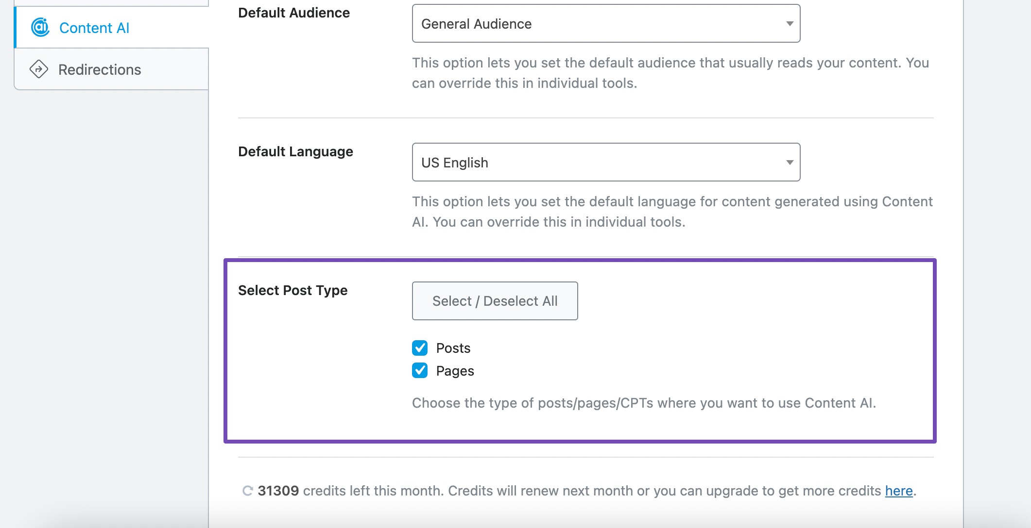 Select Post Type