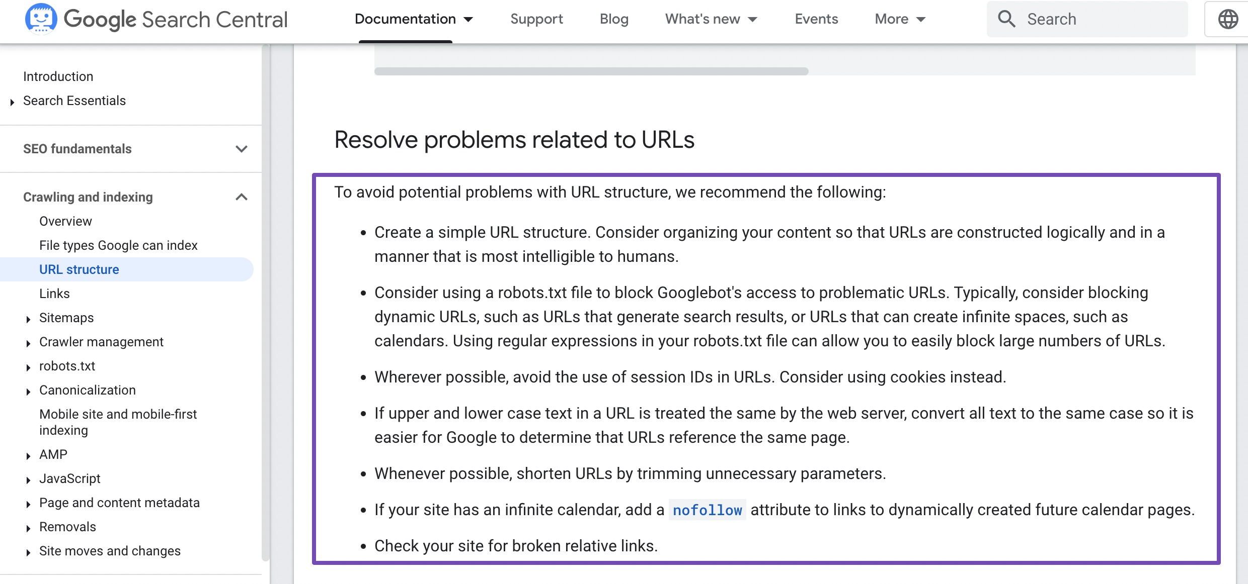 URL Structure Guidelines by Google