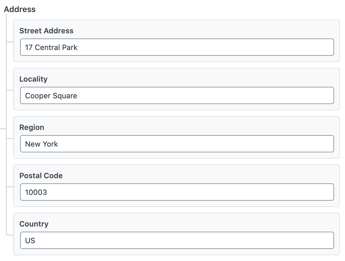 Address - Local Business Schema