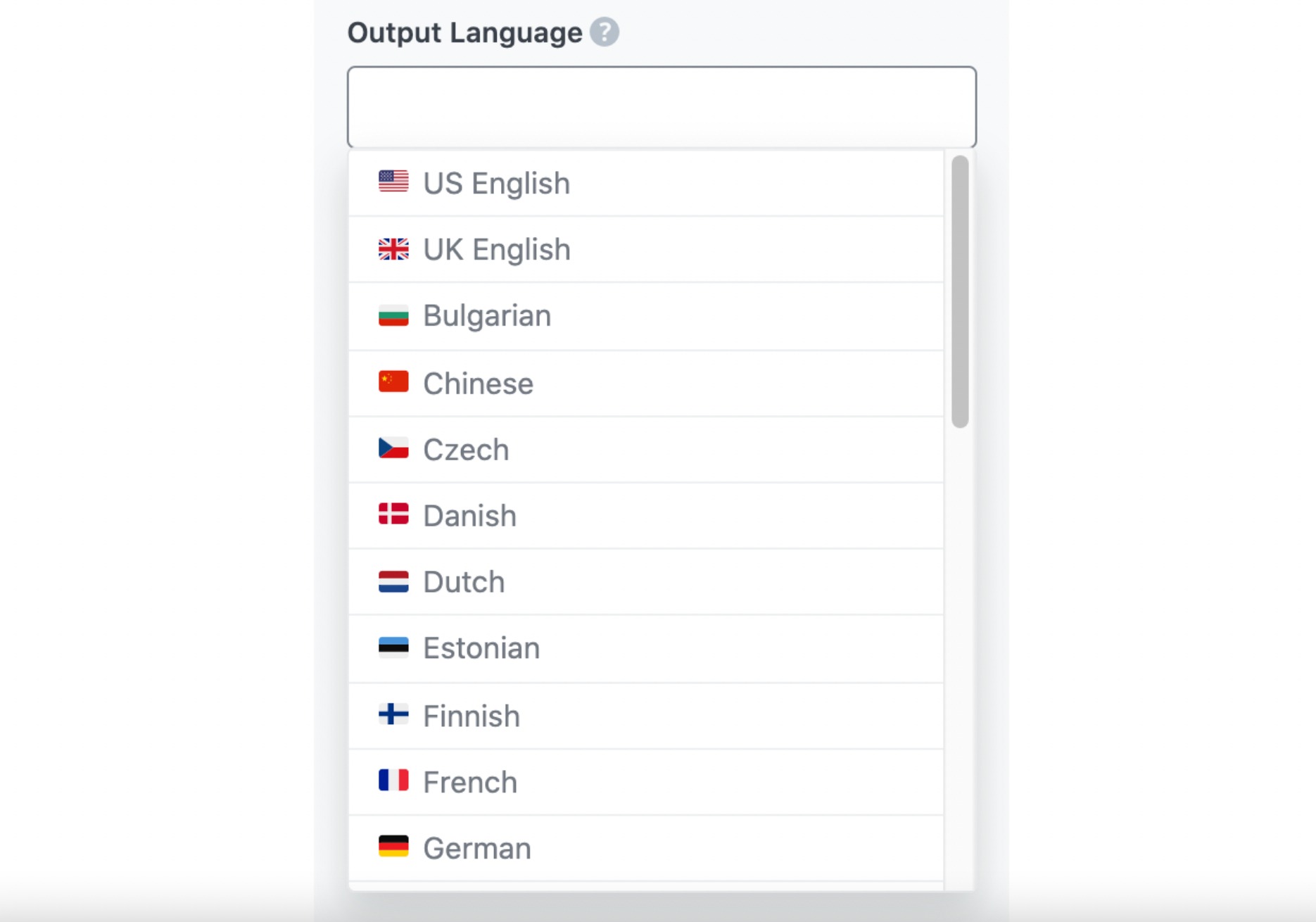 Select Language