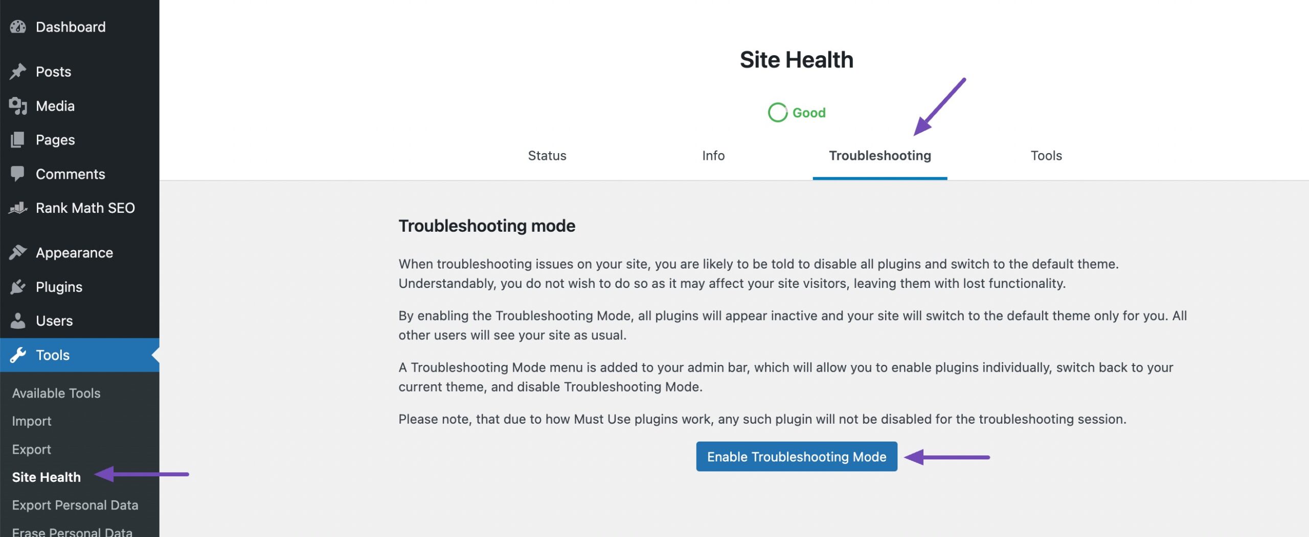 Check Site Health