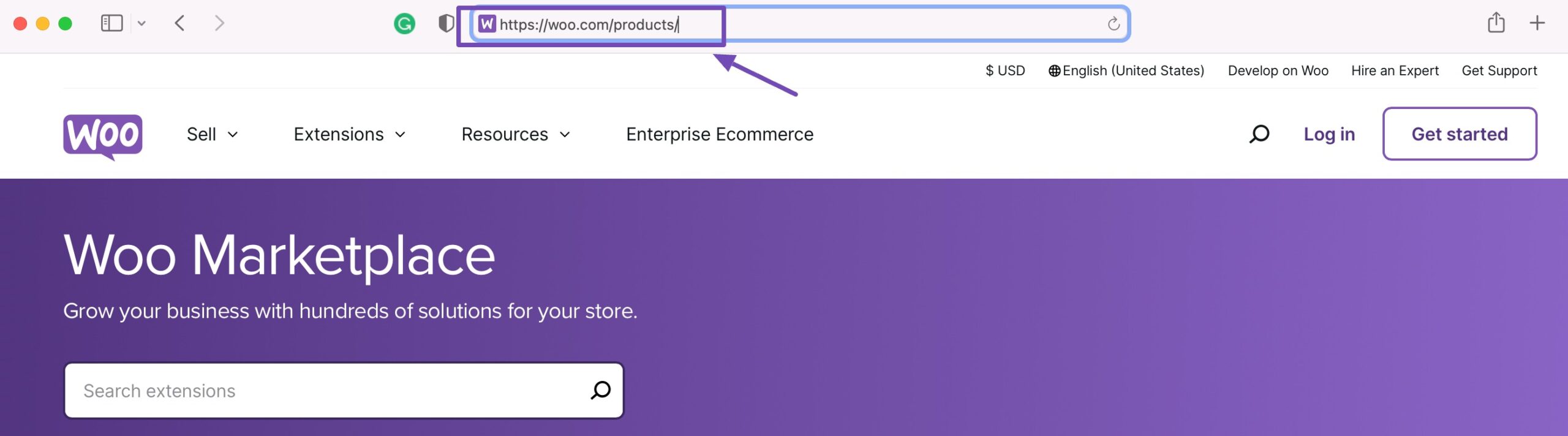 Subfolder example for product categories