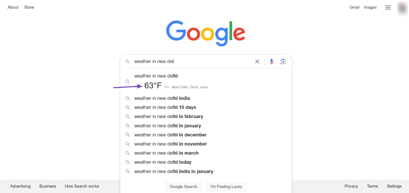 Google Autocomplete can display extra information