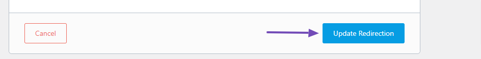 click Update Redirection