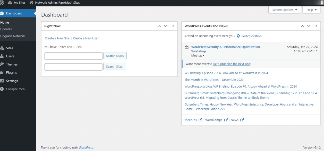 configuring multisite network