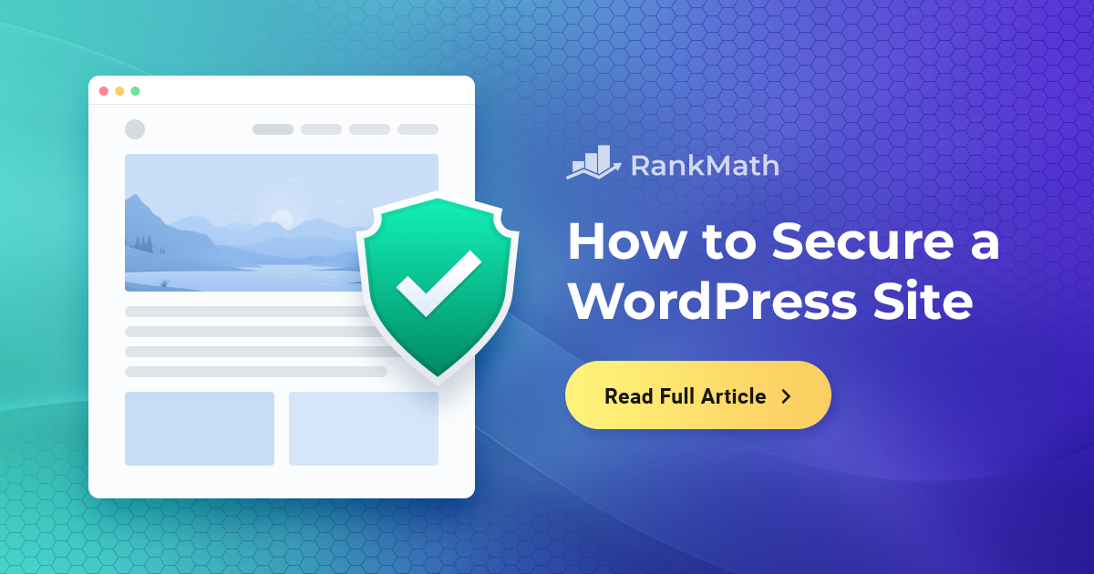 How to Secure a WordPress Site » Rank Math