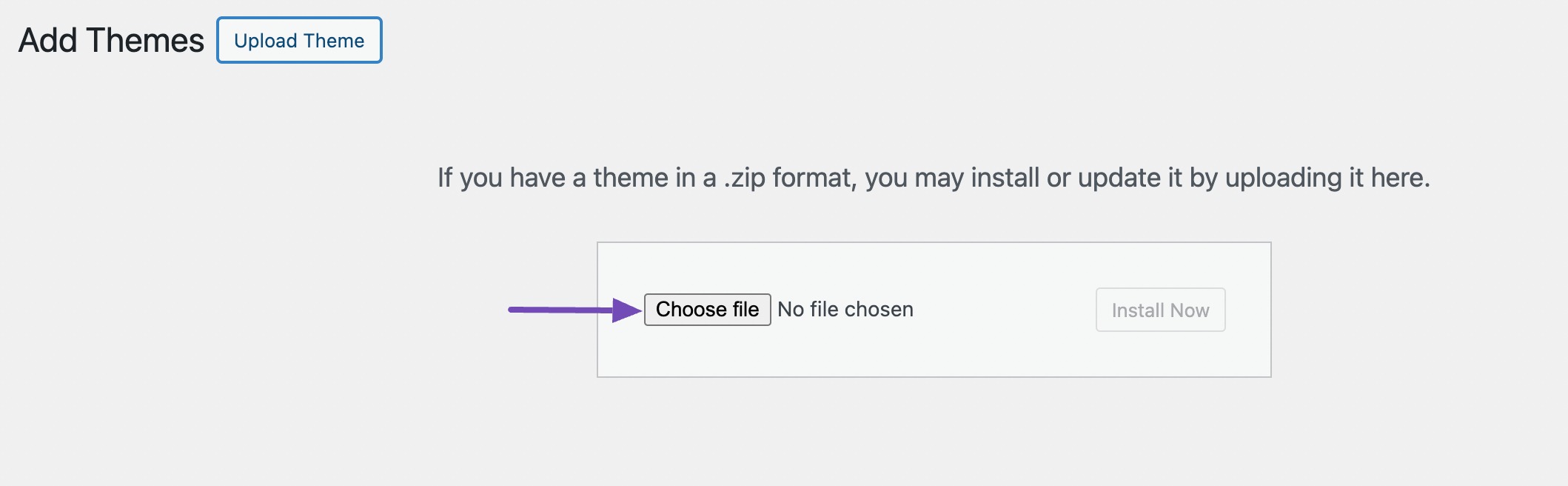 Choose theme file