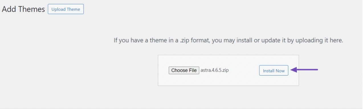 Install theme files