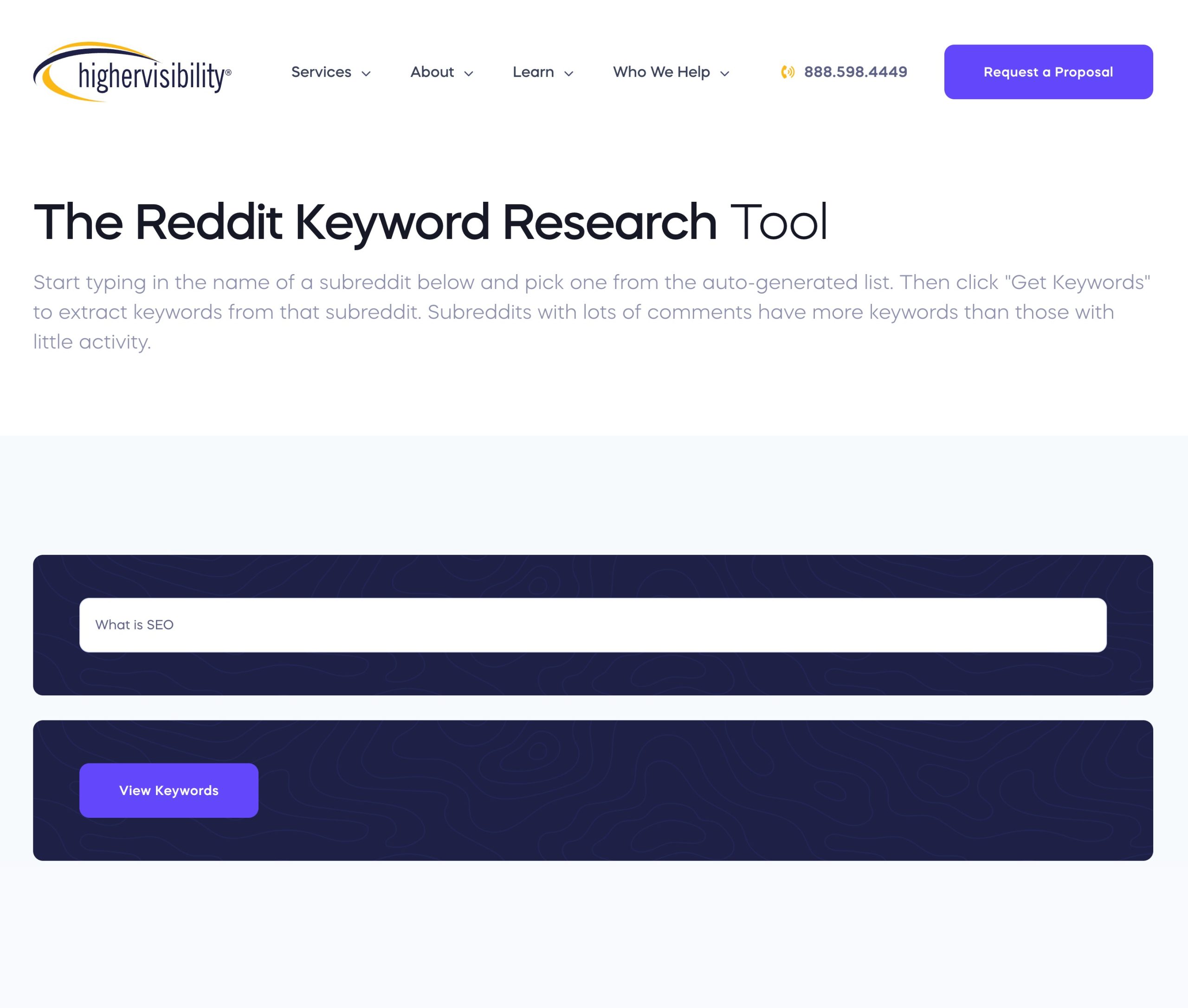 Reddit Keyword Research Tool