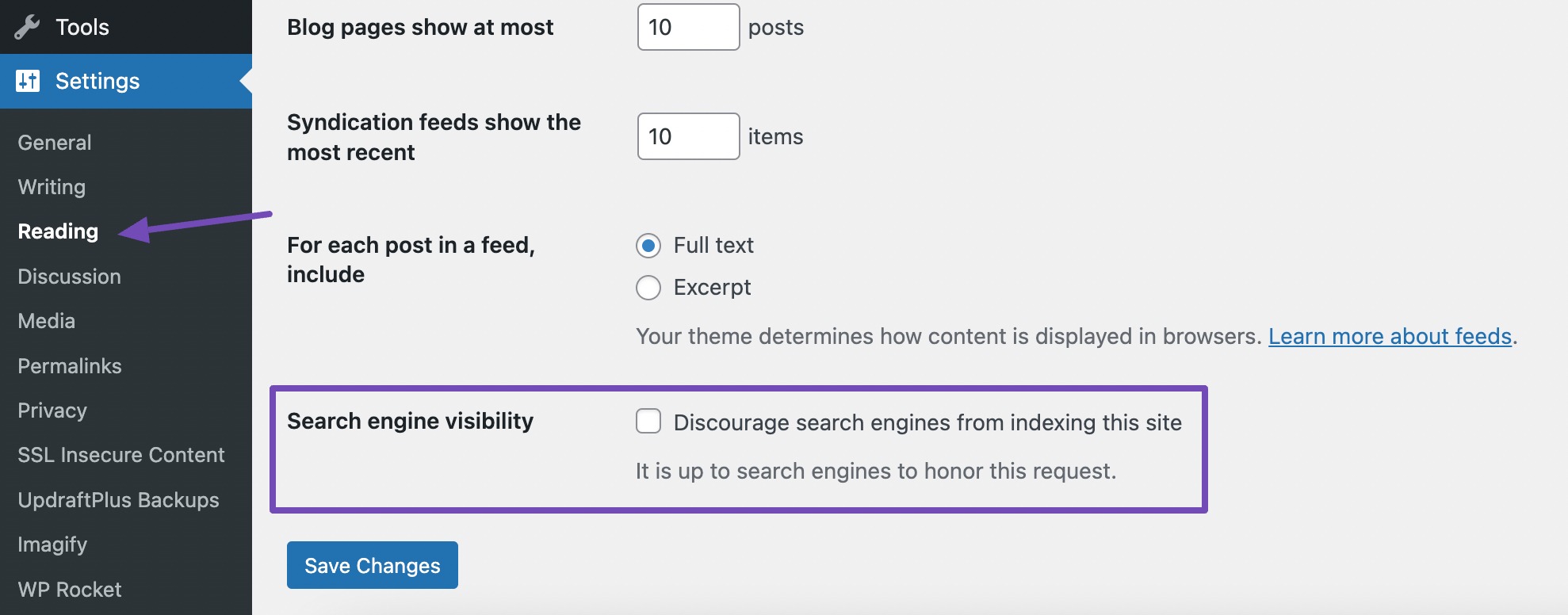 Search engine visibility