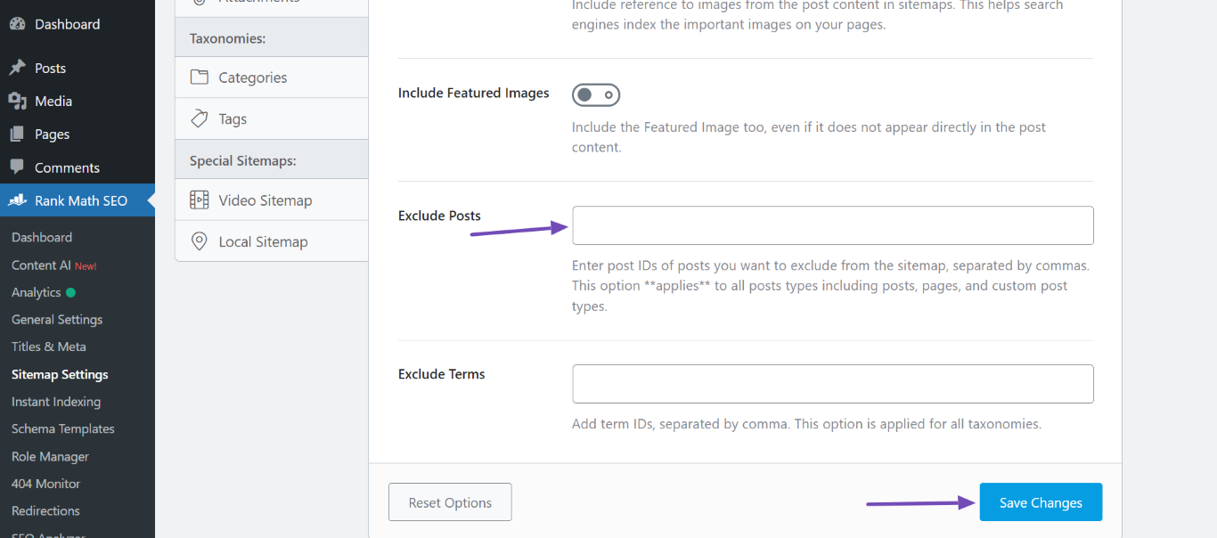 Enter the ID into the field and Save Changes