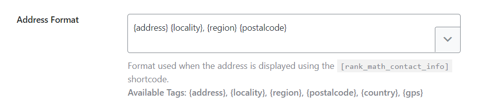 Address Format