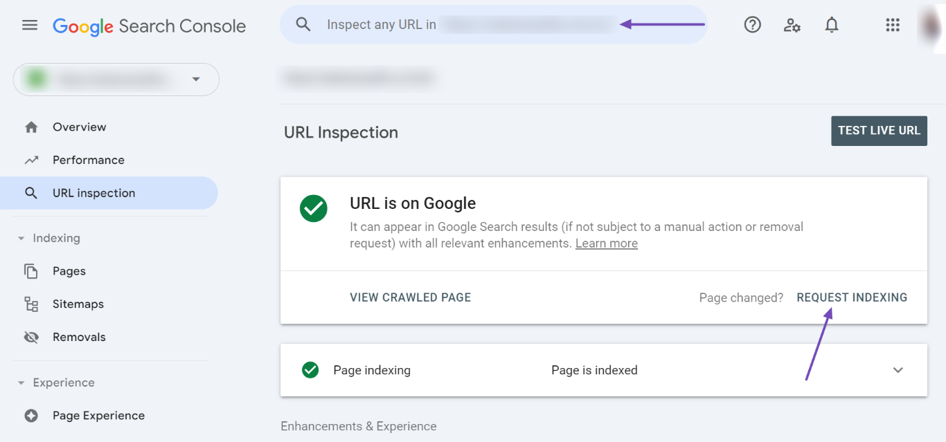Request Google to index your webpage