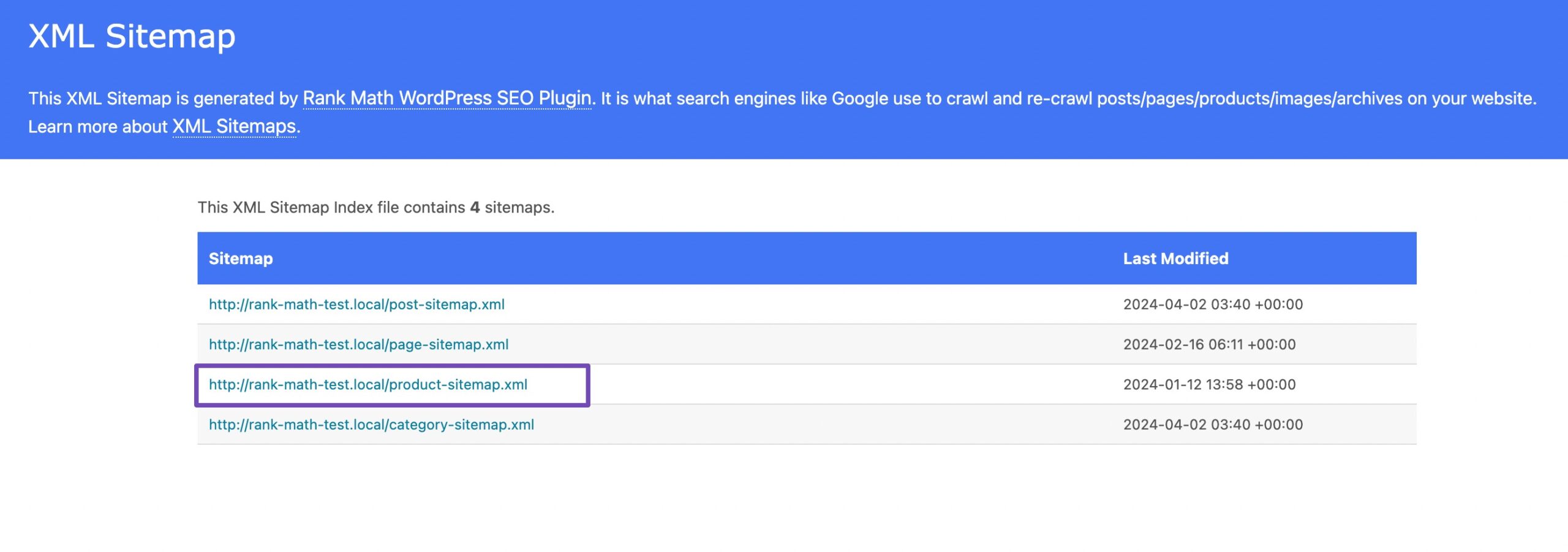 XML Sitemap