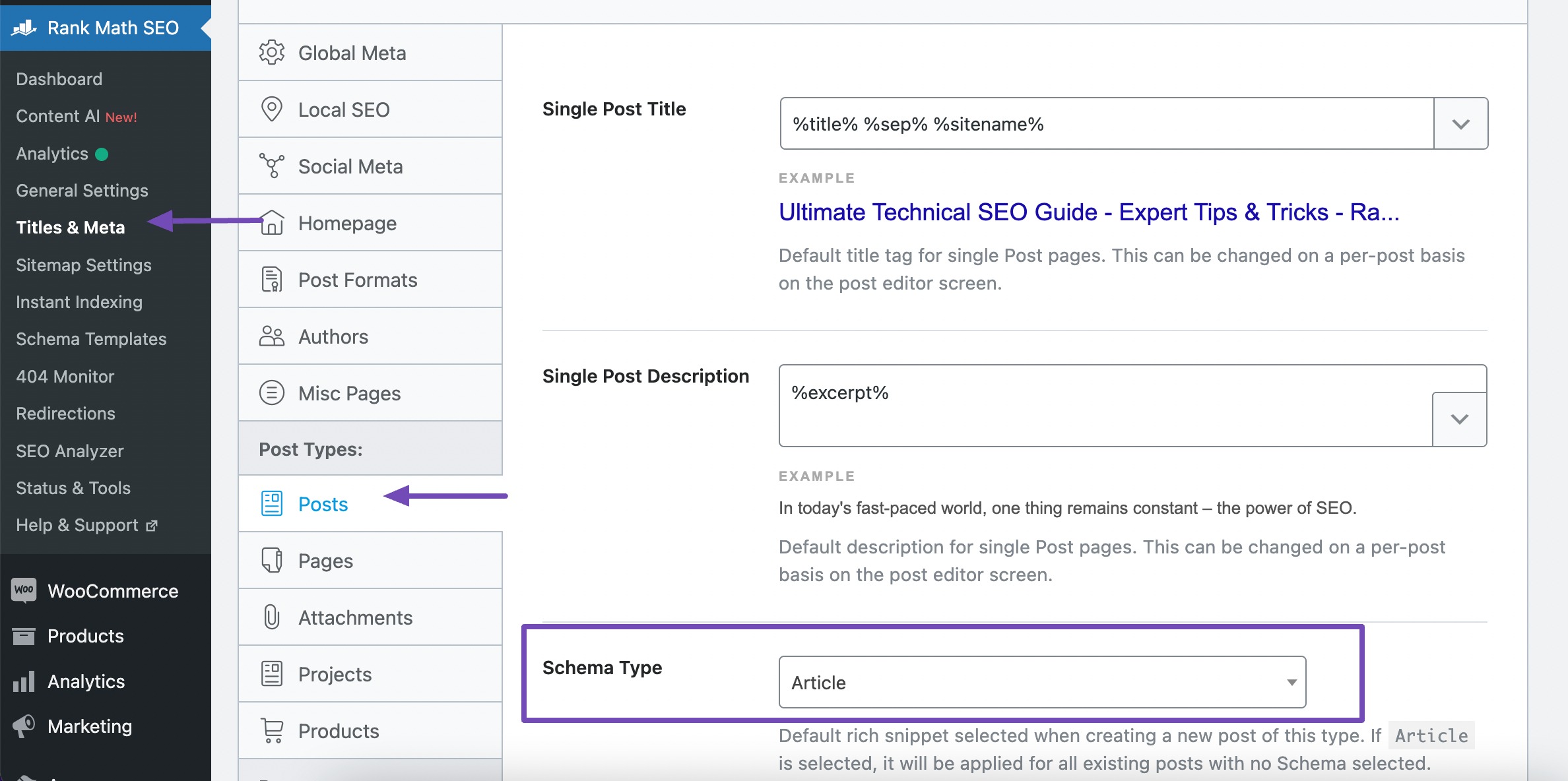 Select Schema type