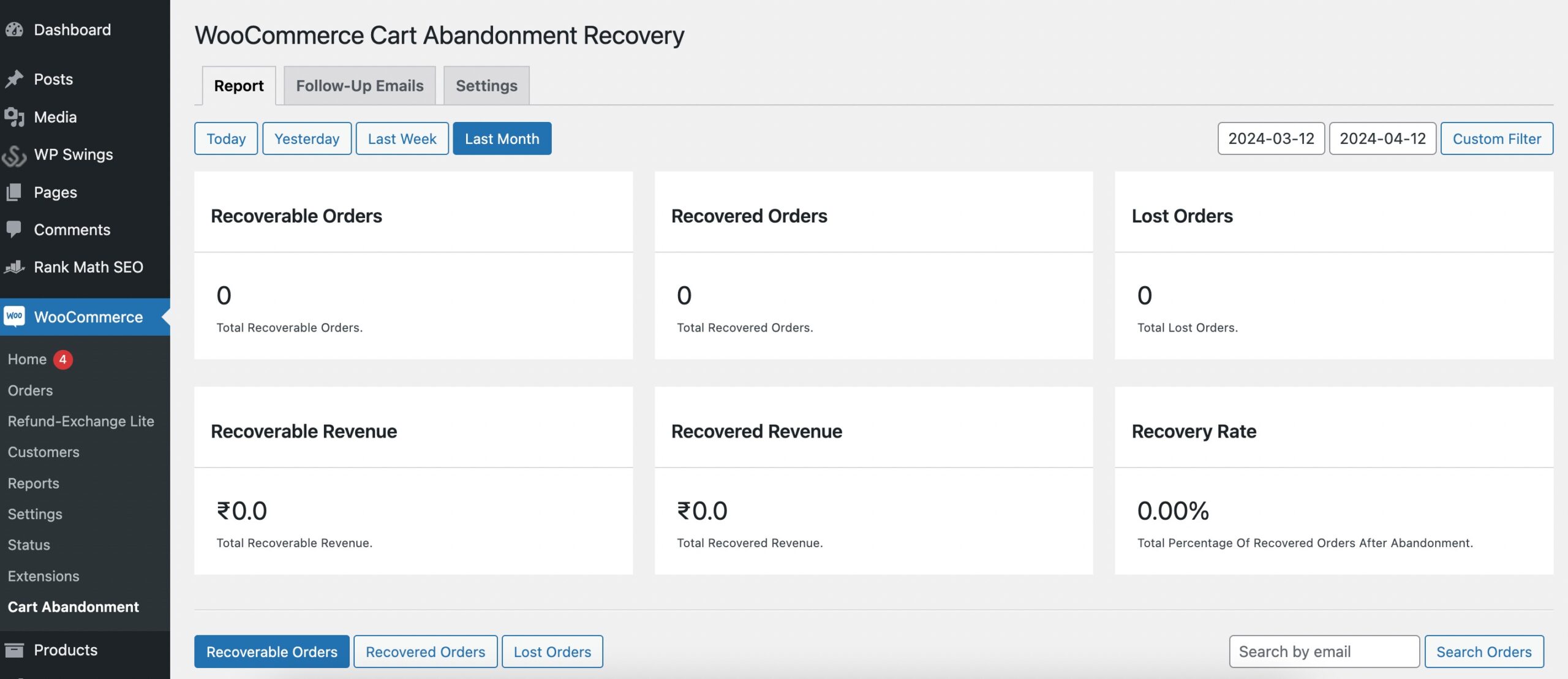 WooCommerce cart Abandonment Recovery