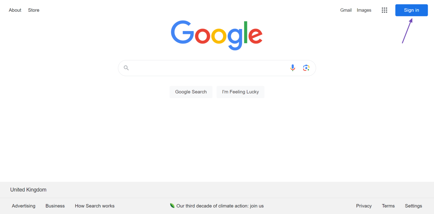 How to sign into your Google account from Google's homepage
