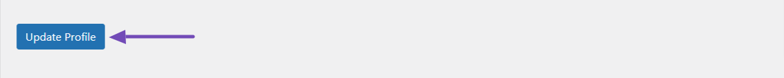 Update Profile button in Profile settings