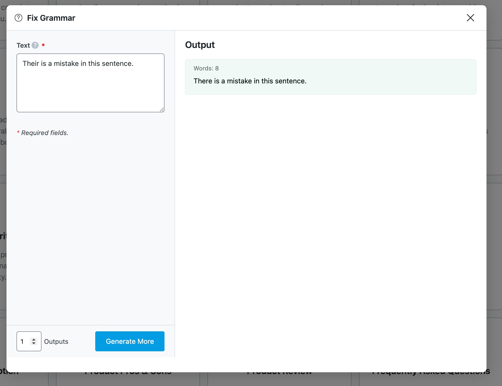 Fix Grammar AI tool