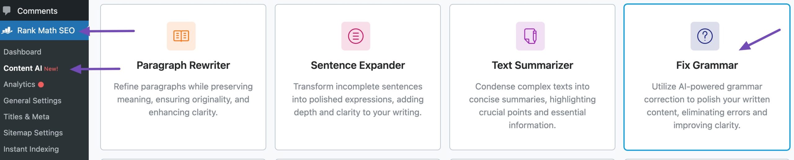 SelectFix Grammar AI tool