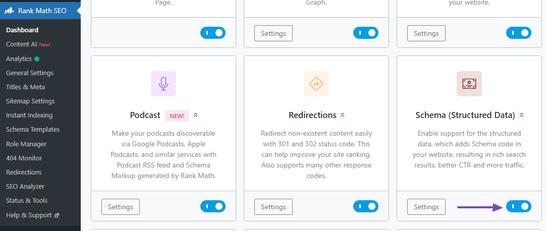 Enabling Rank Math Schema (Structured Data)