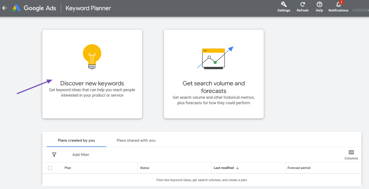 Google keyword planner