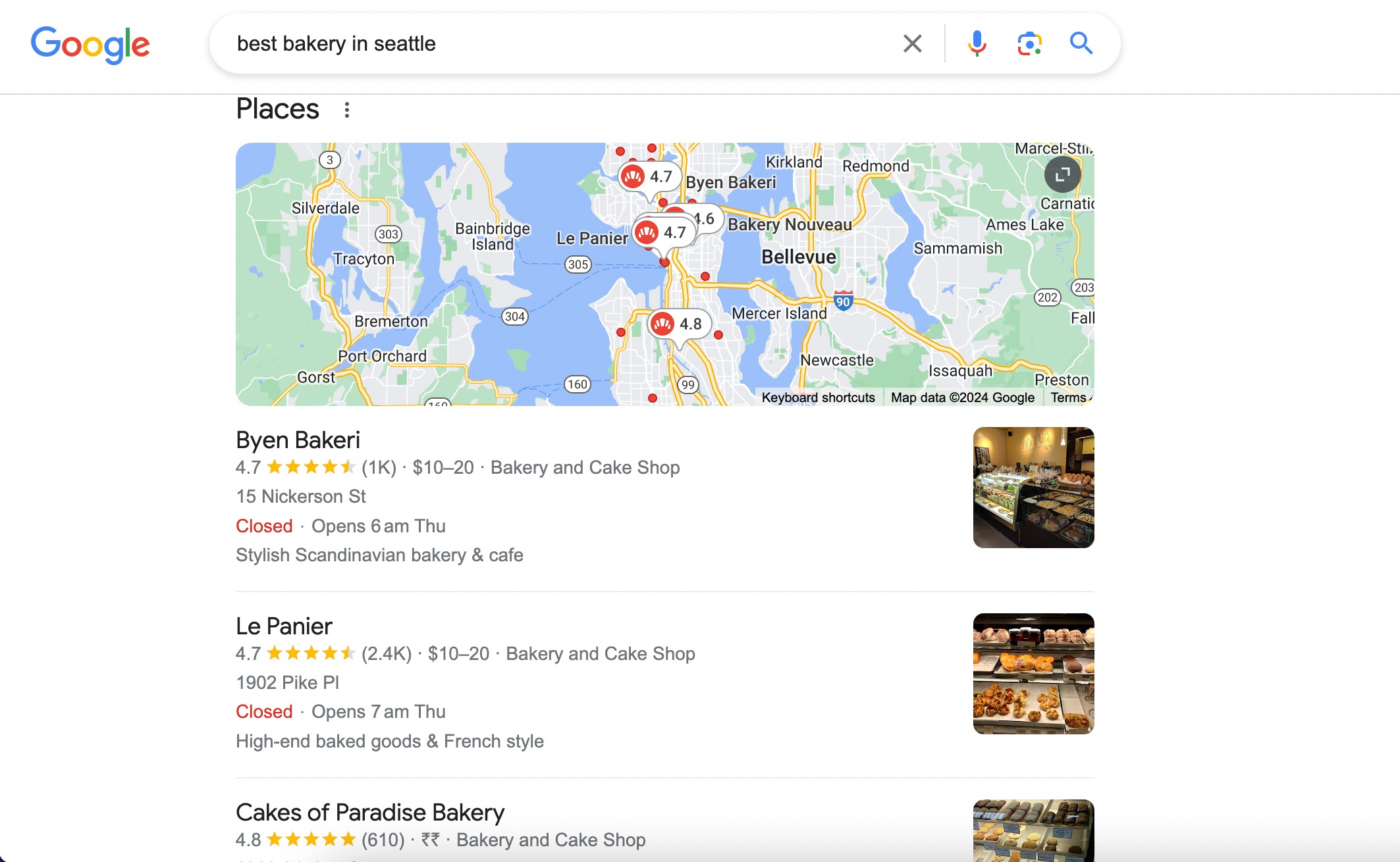 Local Keyword Research example