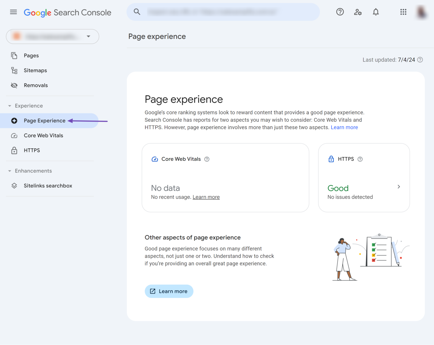 Overview of the Page Experience report