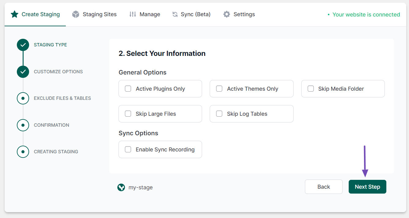 Customize some information for staging site