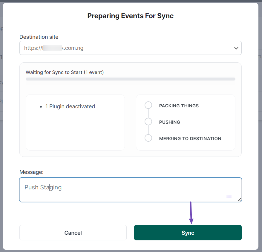 Sync your staging site with your live site