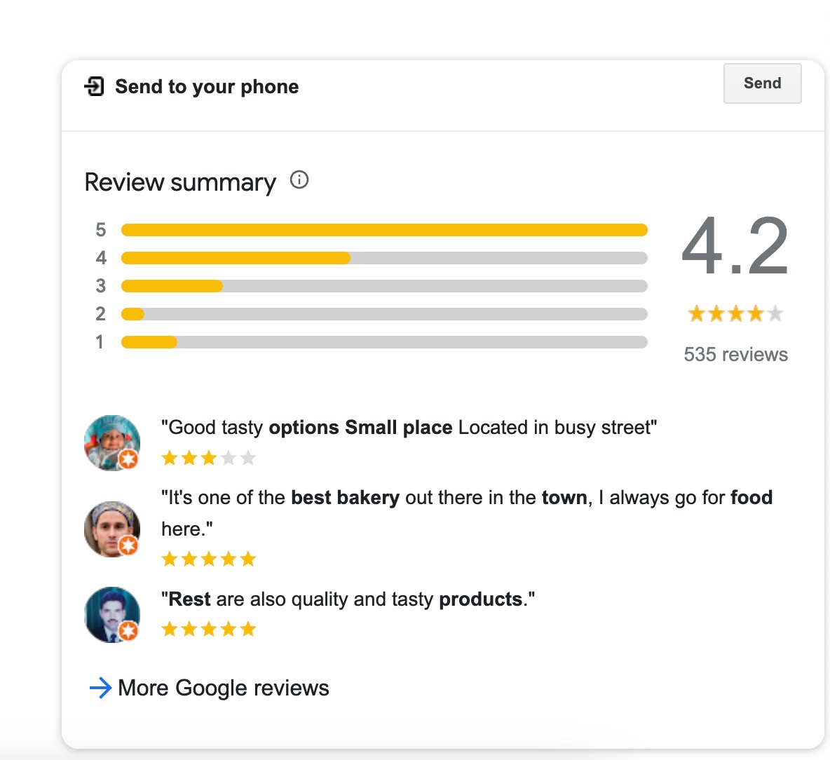 Google Business Profile reviews