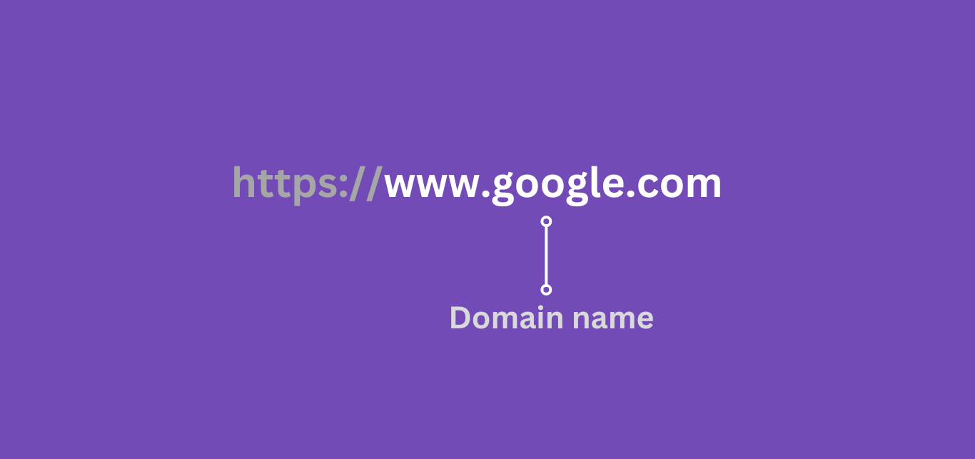 Example of a domain name in a URL