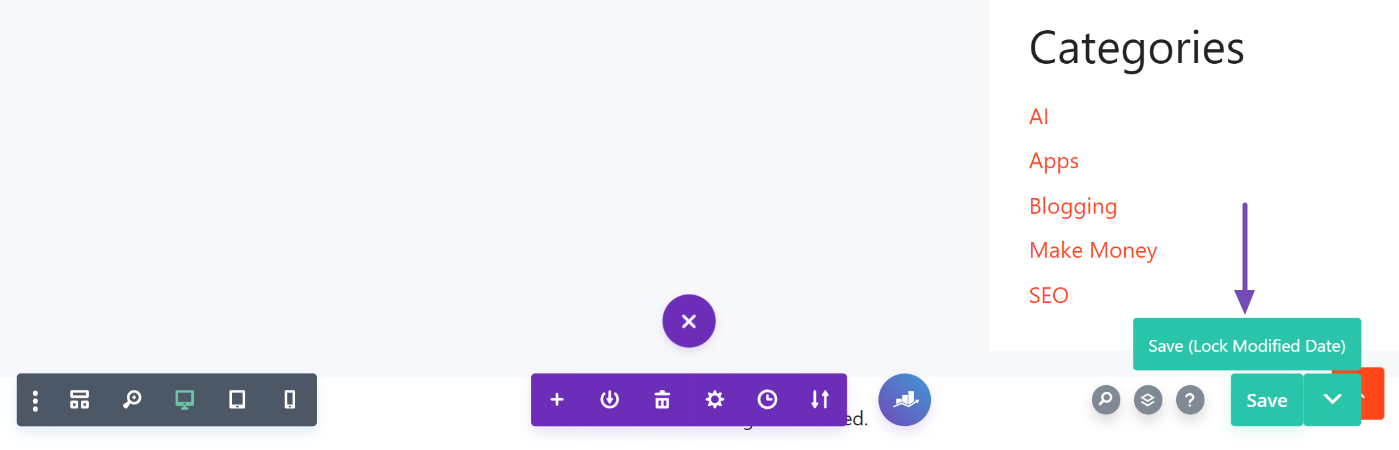“Lock Modified Date” option in Divi
