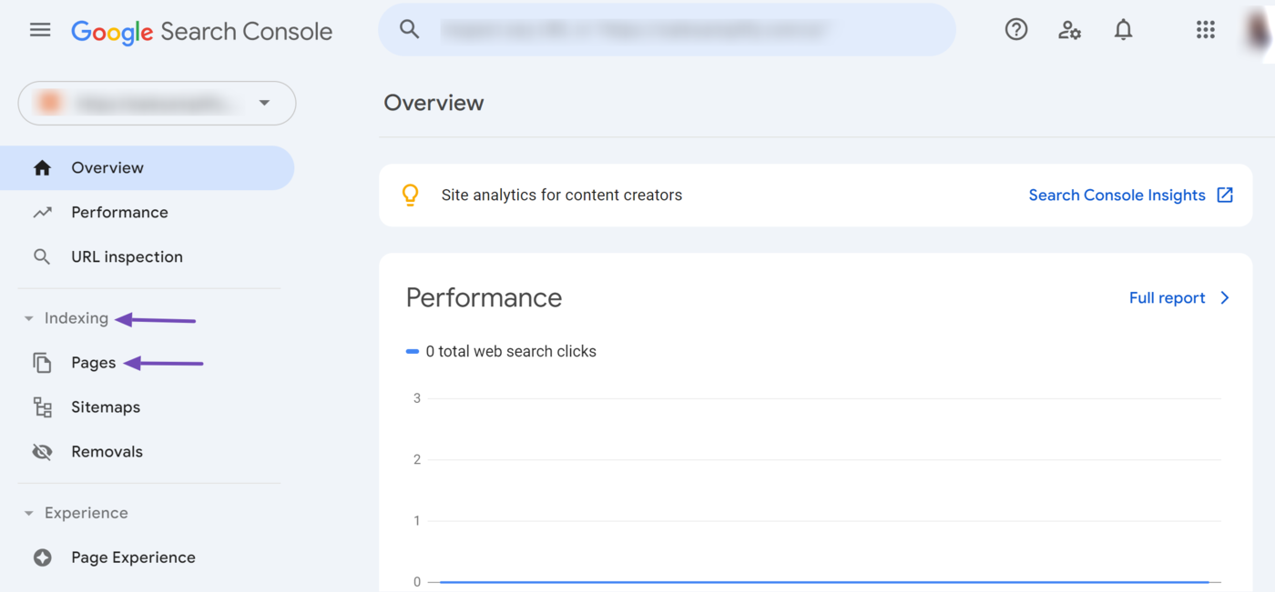 Head to Pages in Google Search Console