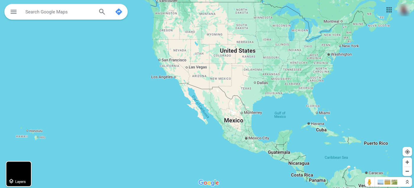 Image of the Google Maps vertical search engine