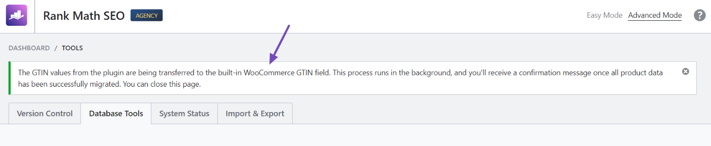 The GTIN values from the plugin are being transferred to the built-in WooCommerce GTIN field