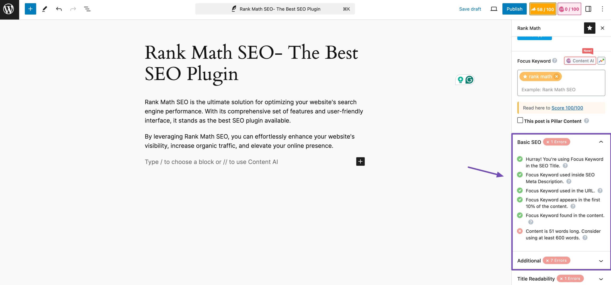 On-Page SEO Optimization in Rank Math