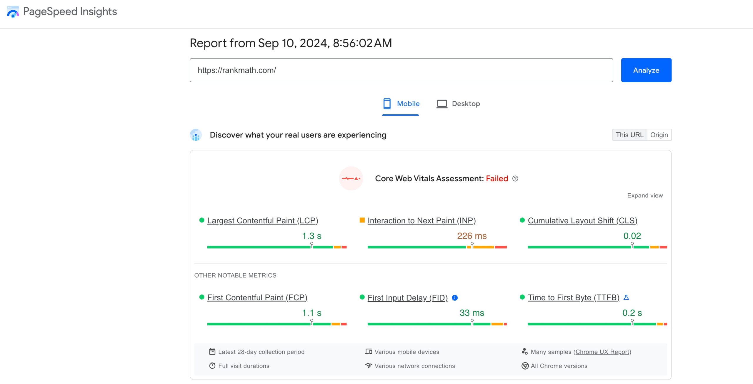 PageSpeed Insights