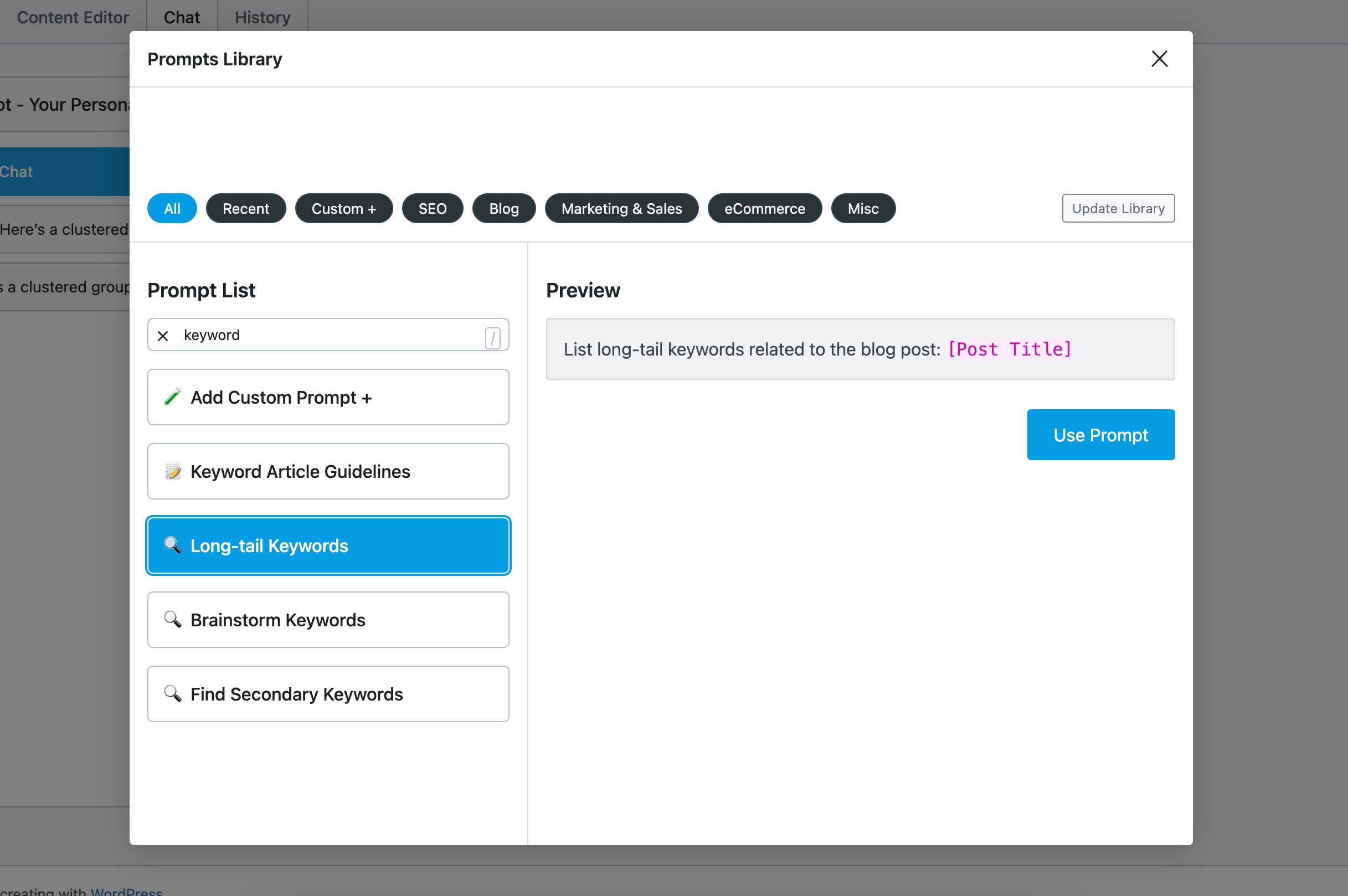 RankBot AI keyword research