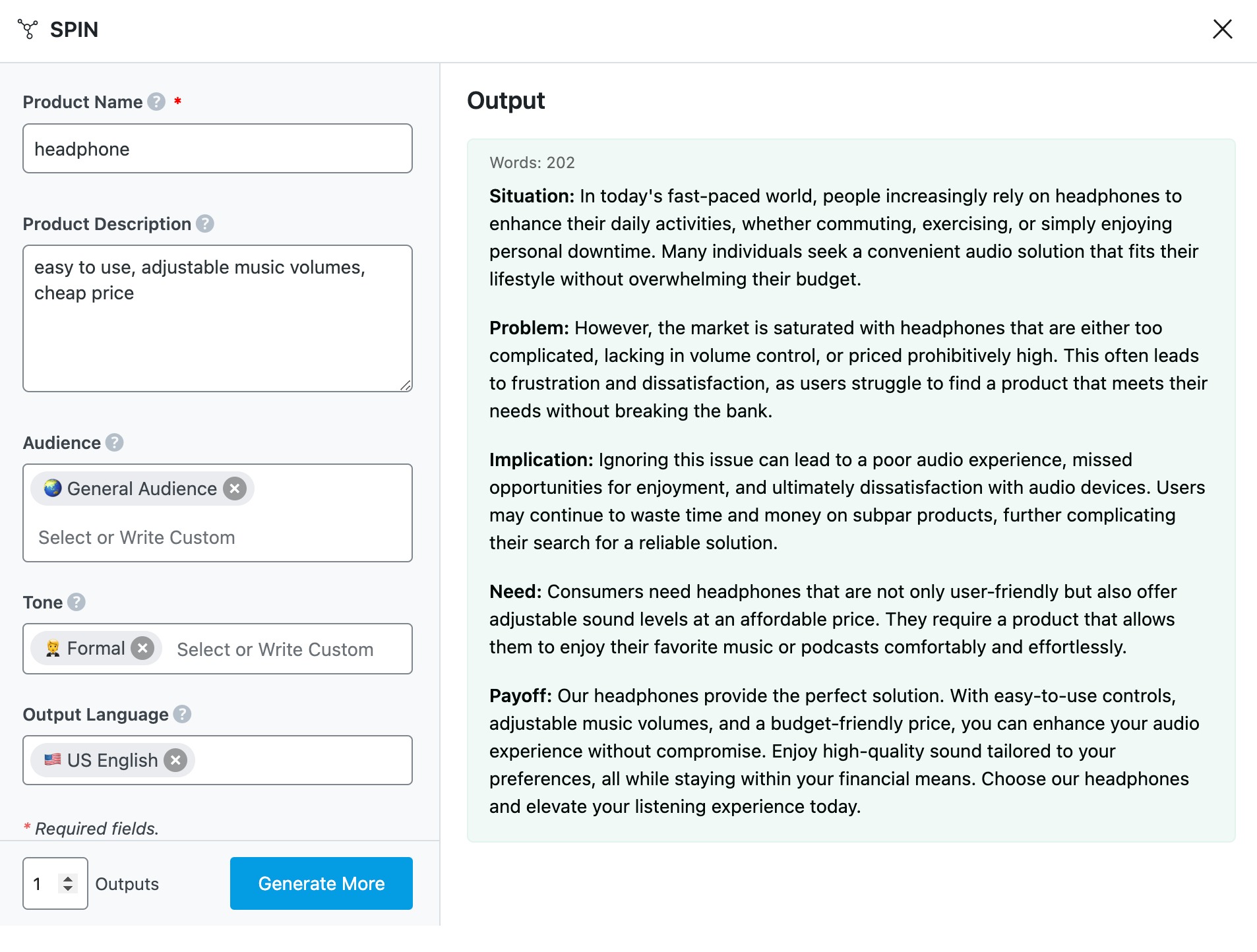 SPIN AI tool