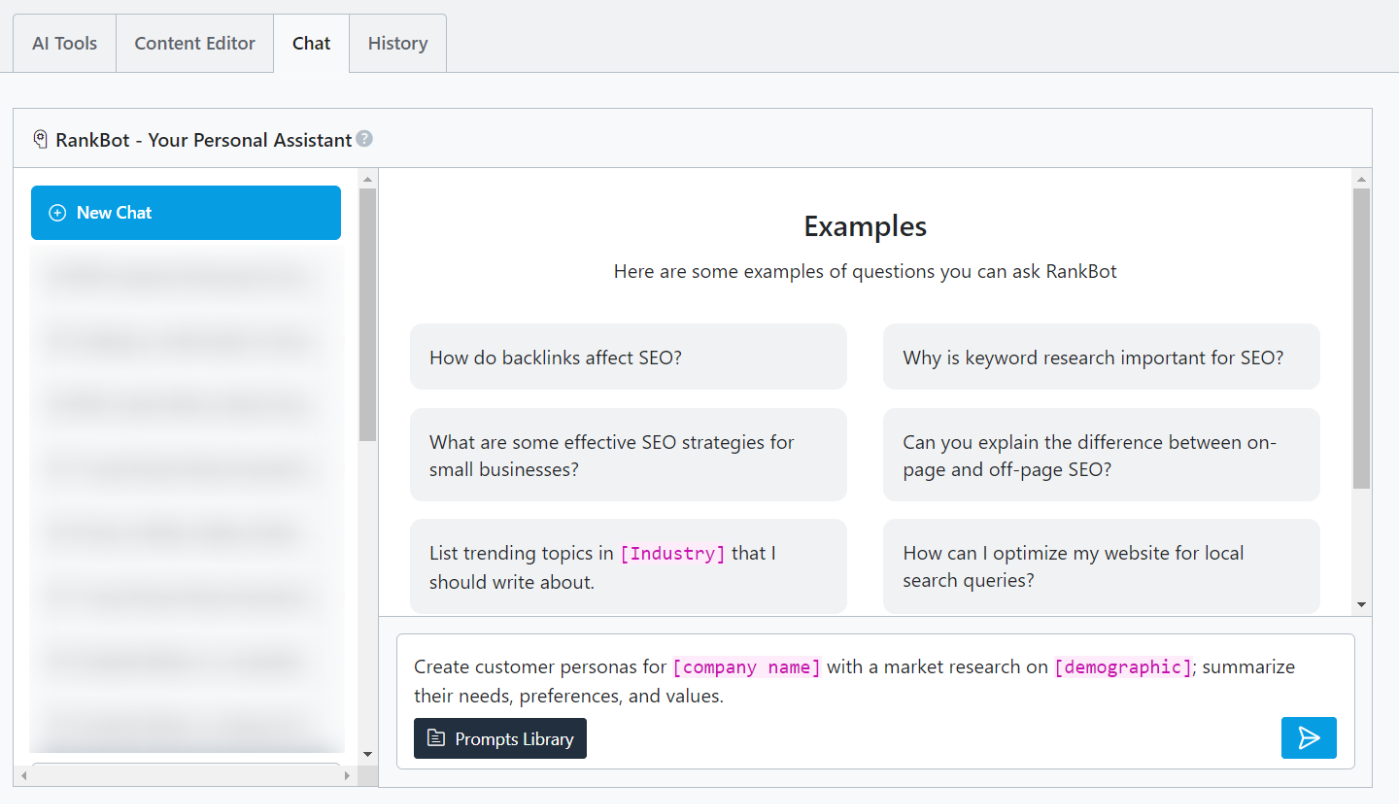 Adding the Client Persona Development prompt to RankBot