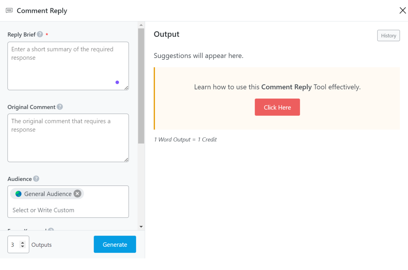 Content AI Comment Reply tool