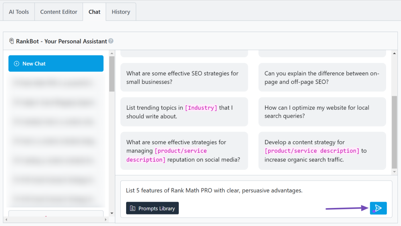 Customized Product Feature Breakdown prompt