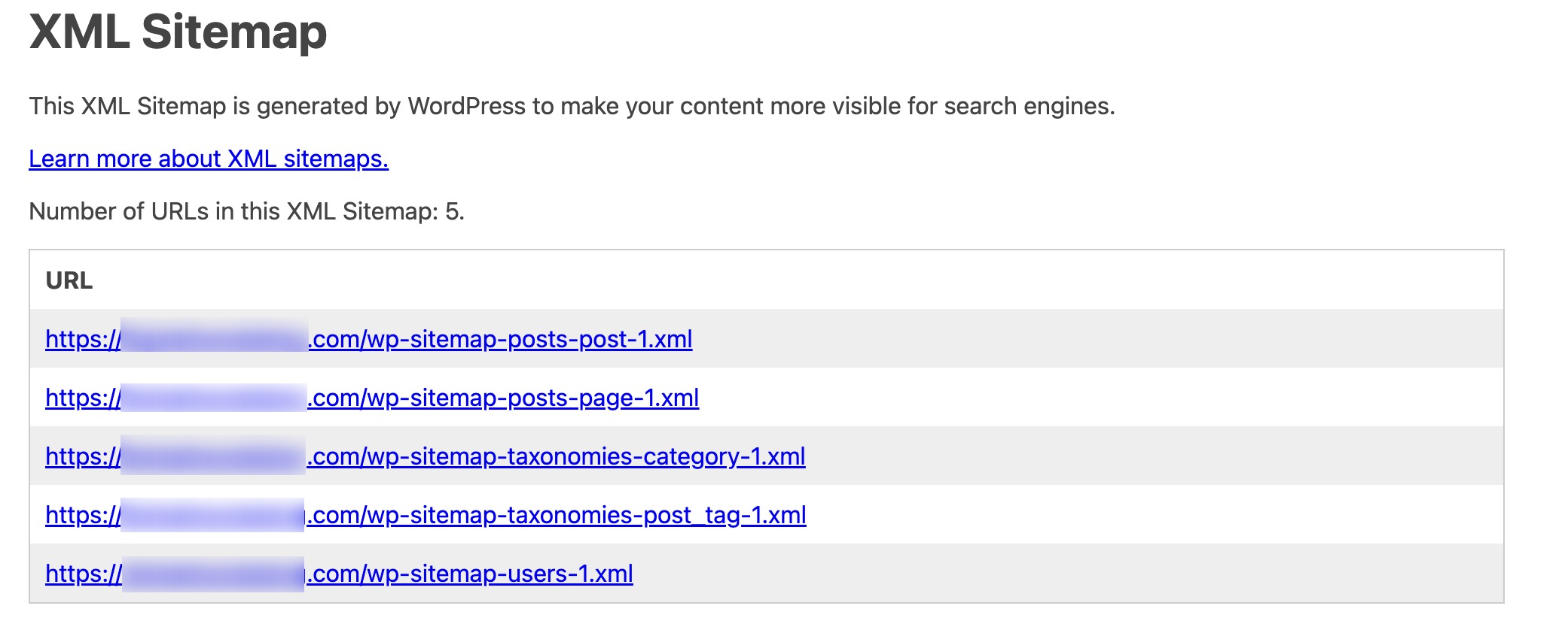 WordPress XML Sitemap 