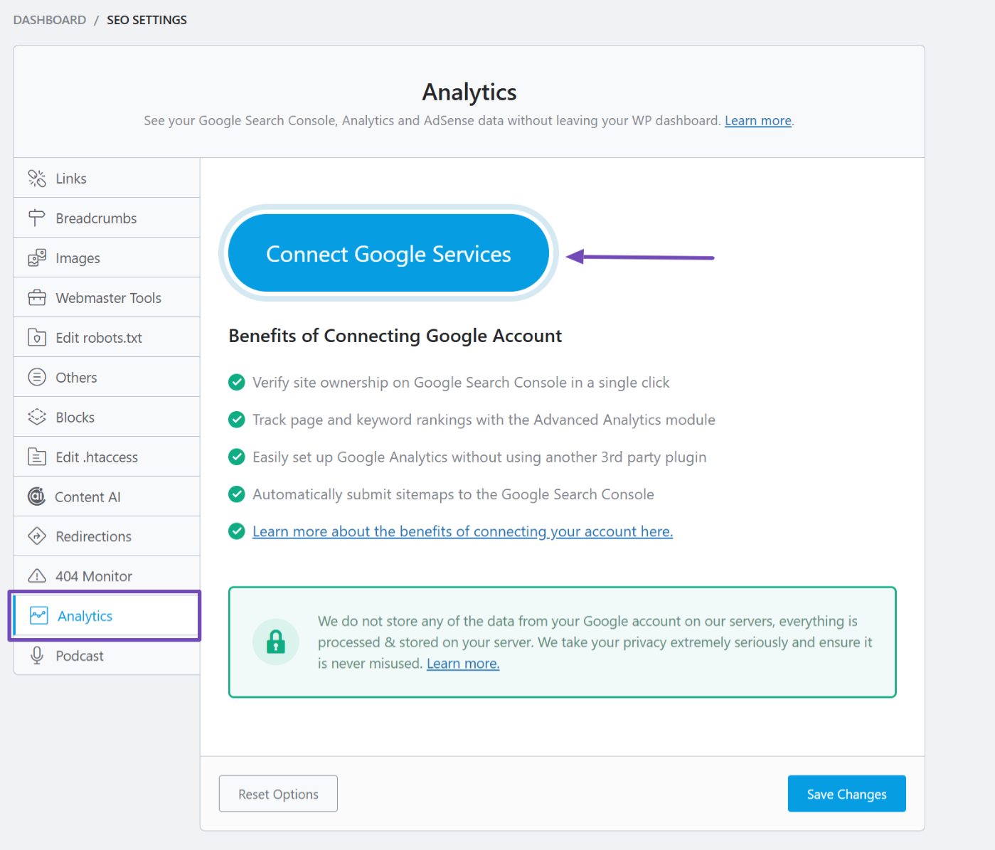 Connect to Google Analytics in Rank Math