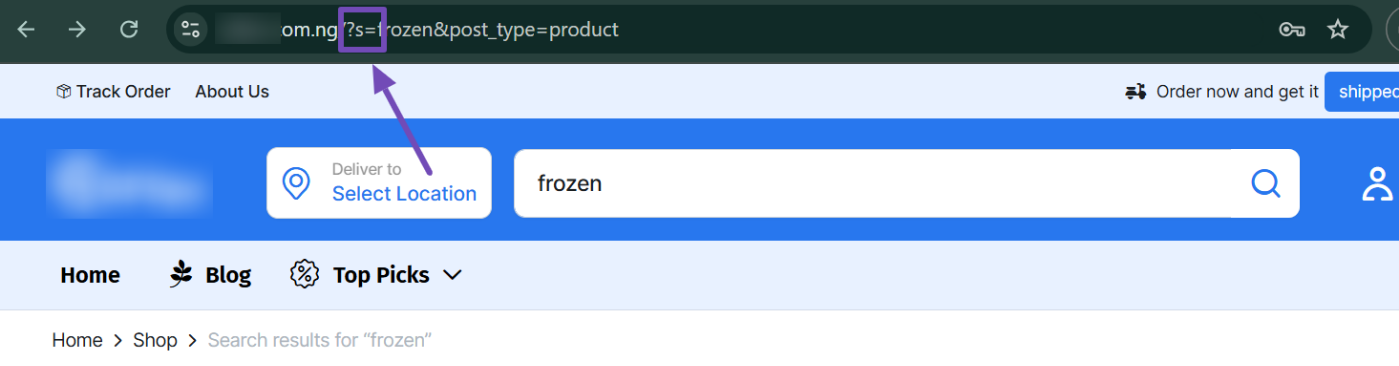 s query parameter