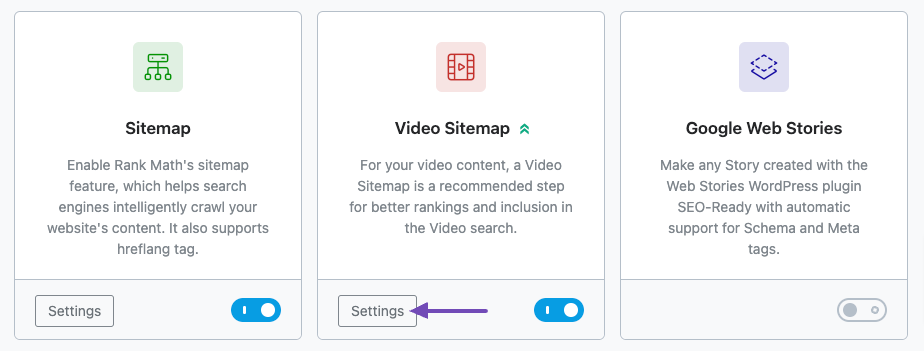 Enable the Video Sitemap in Rank Math