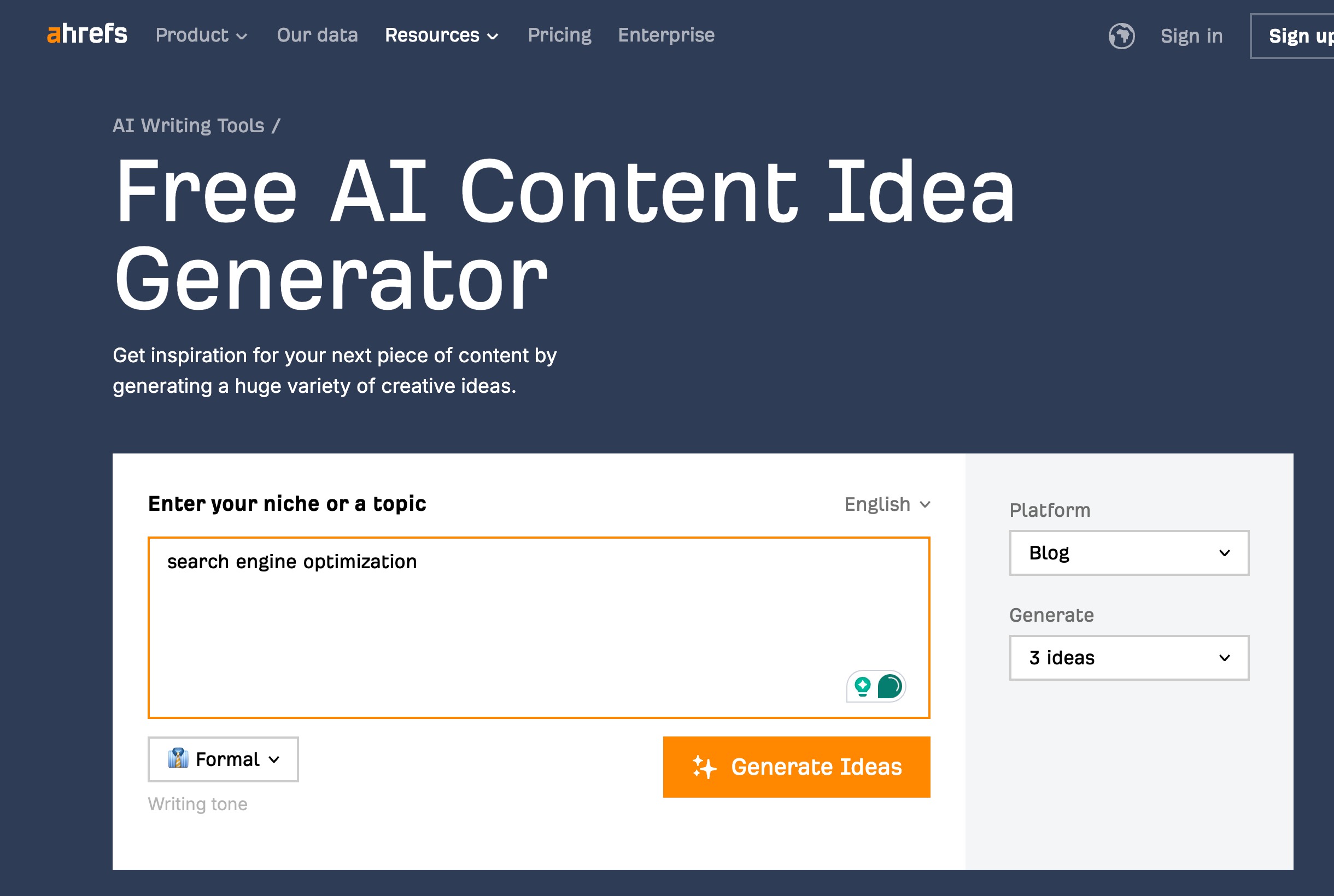 AI Content Idea Generator