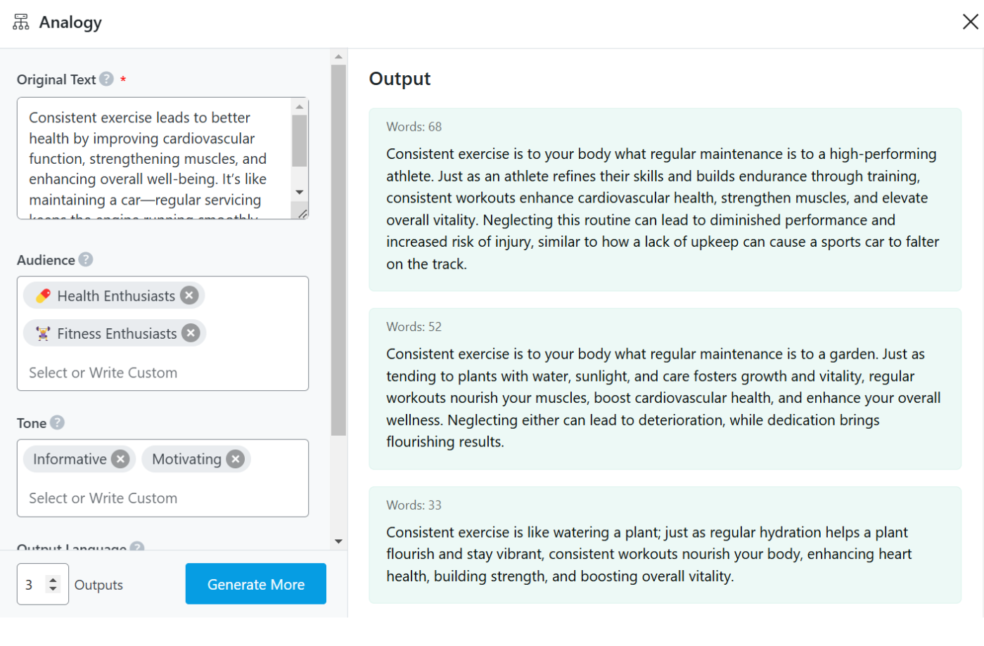 rephrase your blog posts with Content AI