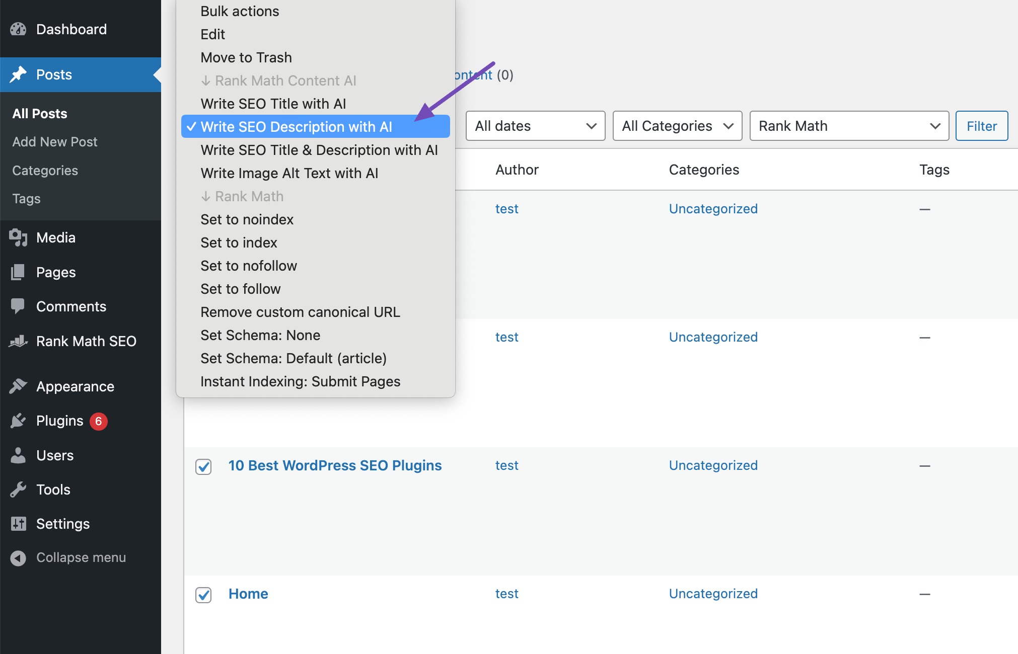 Write SEO Description with AI